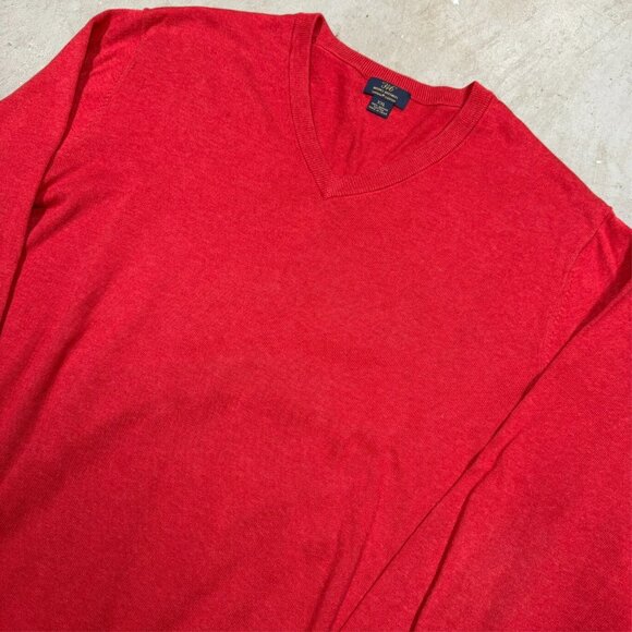 Brooks Brothers 346 100% Supima Cotton V-Neck Knit Sweater Red XXL - Picture 3 of 7
